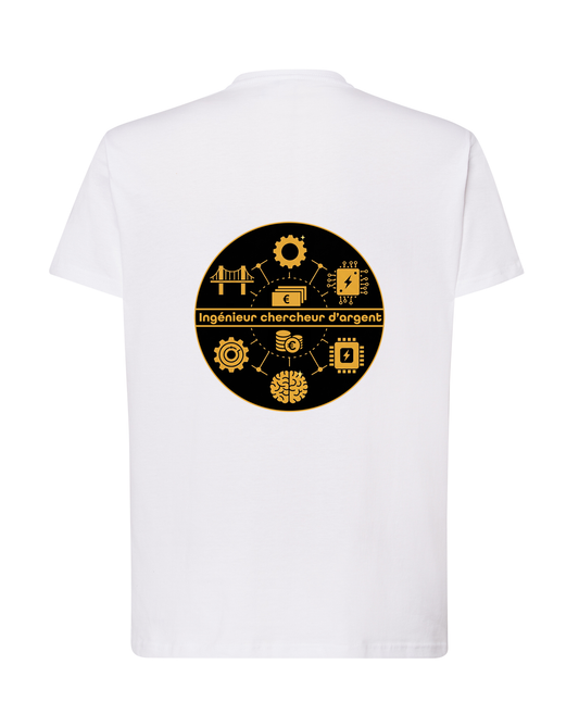 T-shirt blanc Ingénieur chercheur d'argent