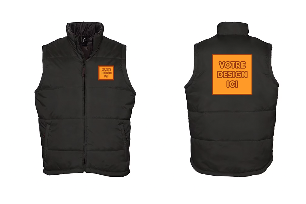 Doudounne SOLS : Personnalisation avant coeur et dos