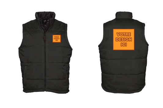 Doudounne SOLS : Personnalisation avant coeur et dos