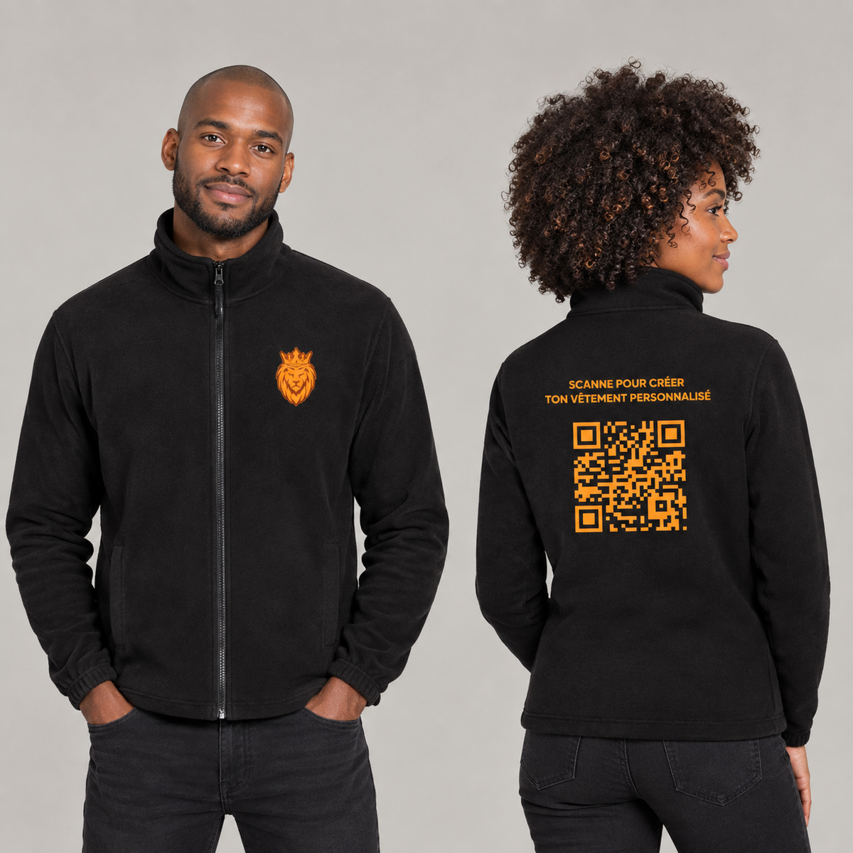 Polaire manches longues épais (300 GSM) à personnaliser