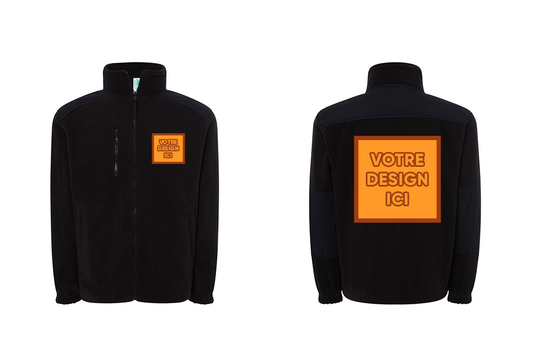 Polaire manches longues 300 GSM : Personnalisation avant et dos