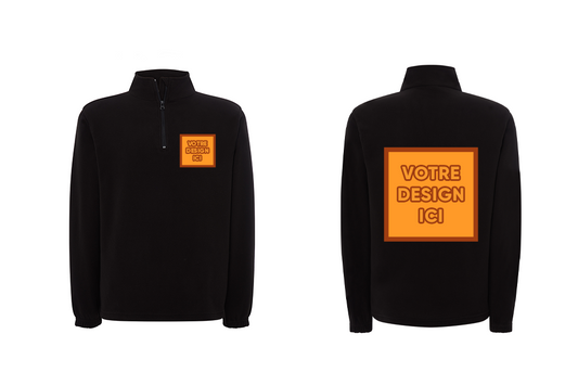 Polaire manches longues 140 GSM : Personnalisation avant et dos