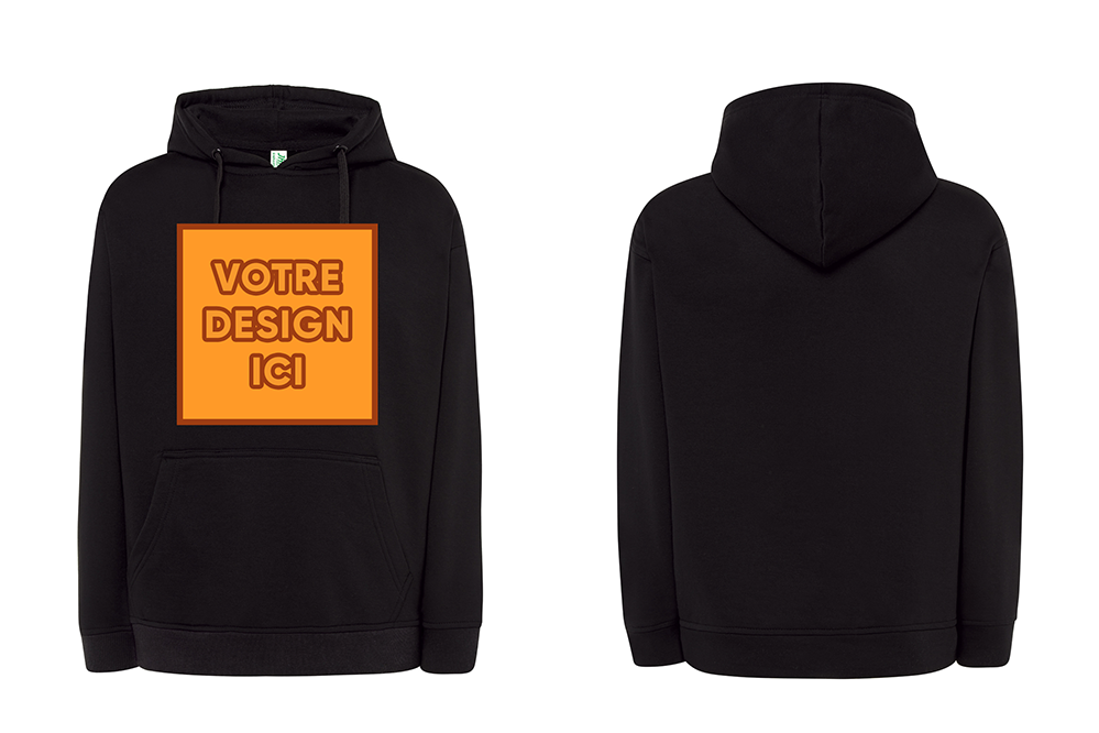 Sweat à capuche 290 GSM : Personnalisation avant grand