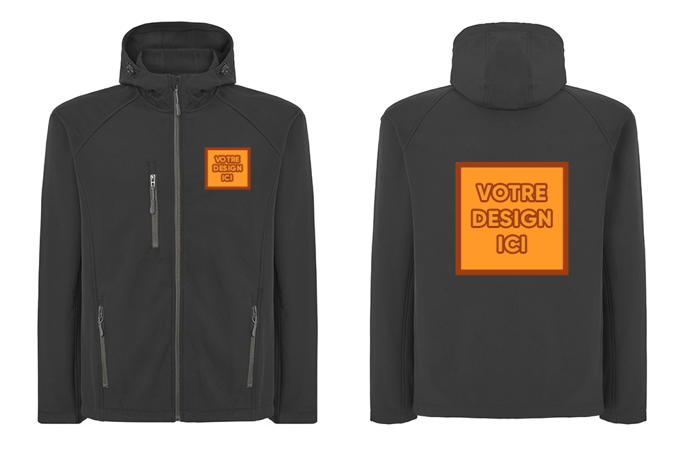 Softshell à capuche à personnaliser