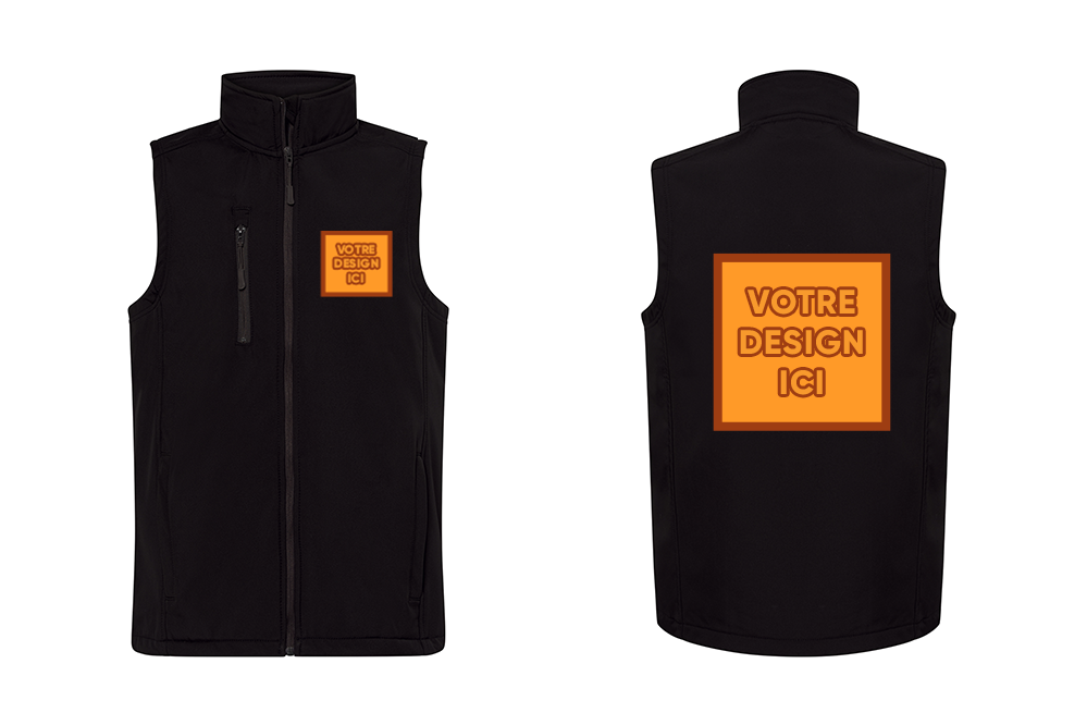 Softshell sans manche à personnaliser
