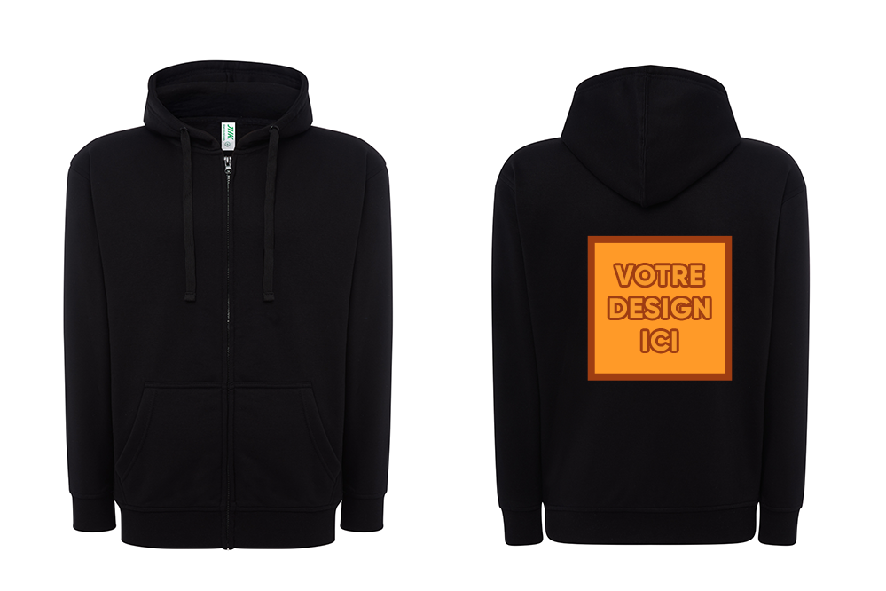 Sweat à capuche 290 GSM : Personnalisation dos