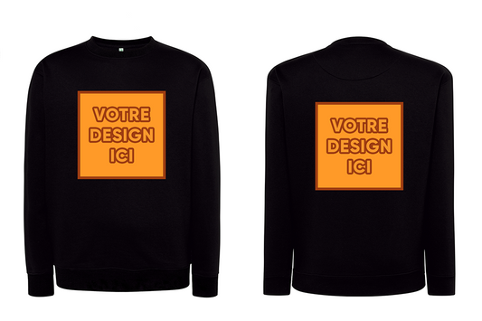 Sweatshirt 290 GSM : Personnalisation avant grand et dos