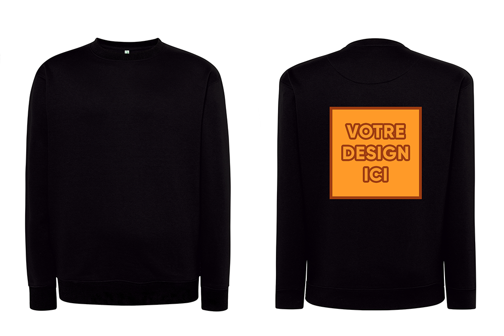 Sweatshirt 290 GSM : Personnalisation dos