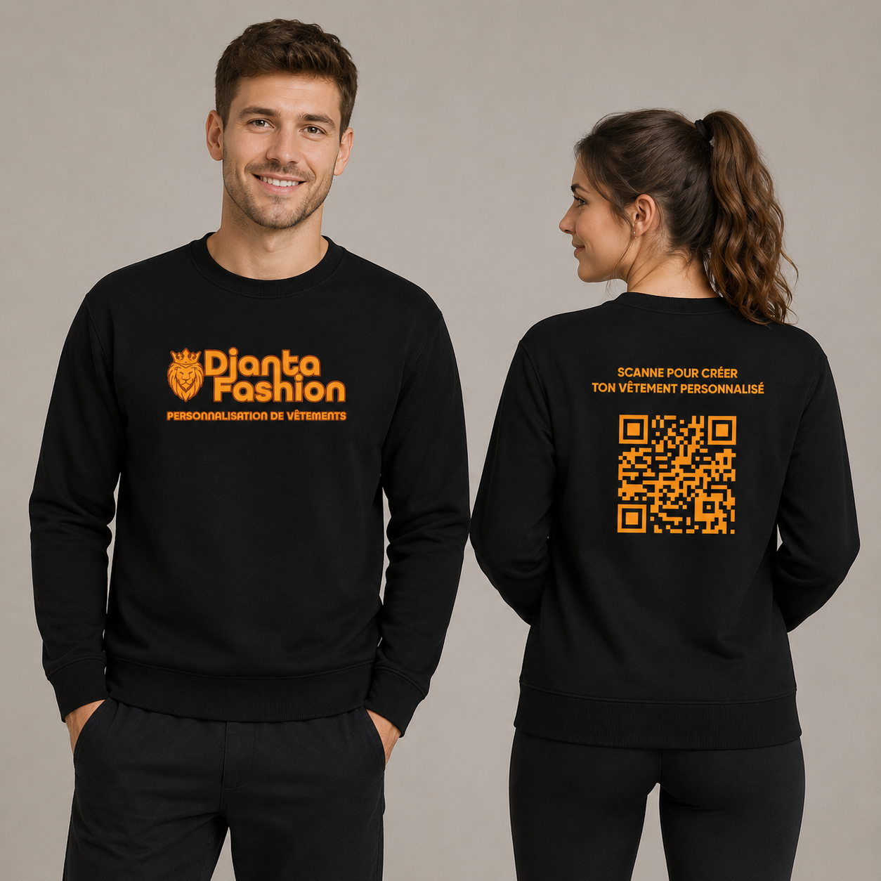 Sweat col rond à personnaliser