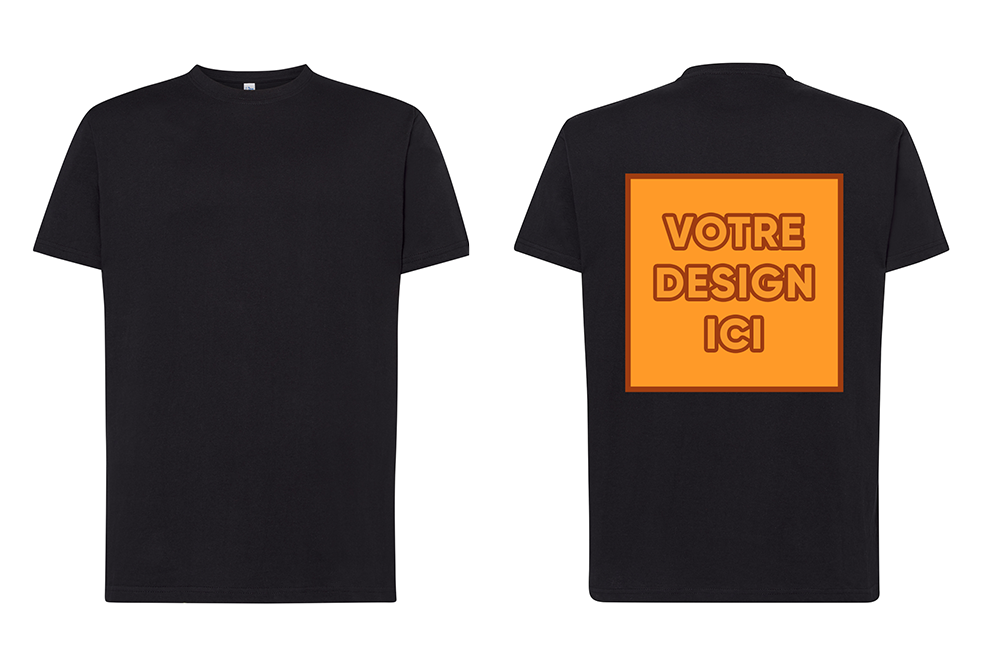 Tshirt 220 GSM : Personnalisation dos