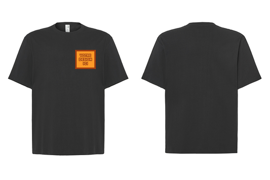 Tshirt Oversize 240 GSM : Personnalisation avant coeur