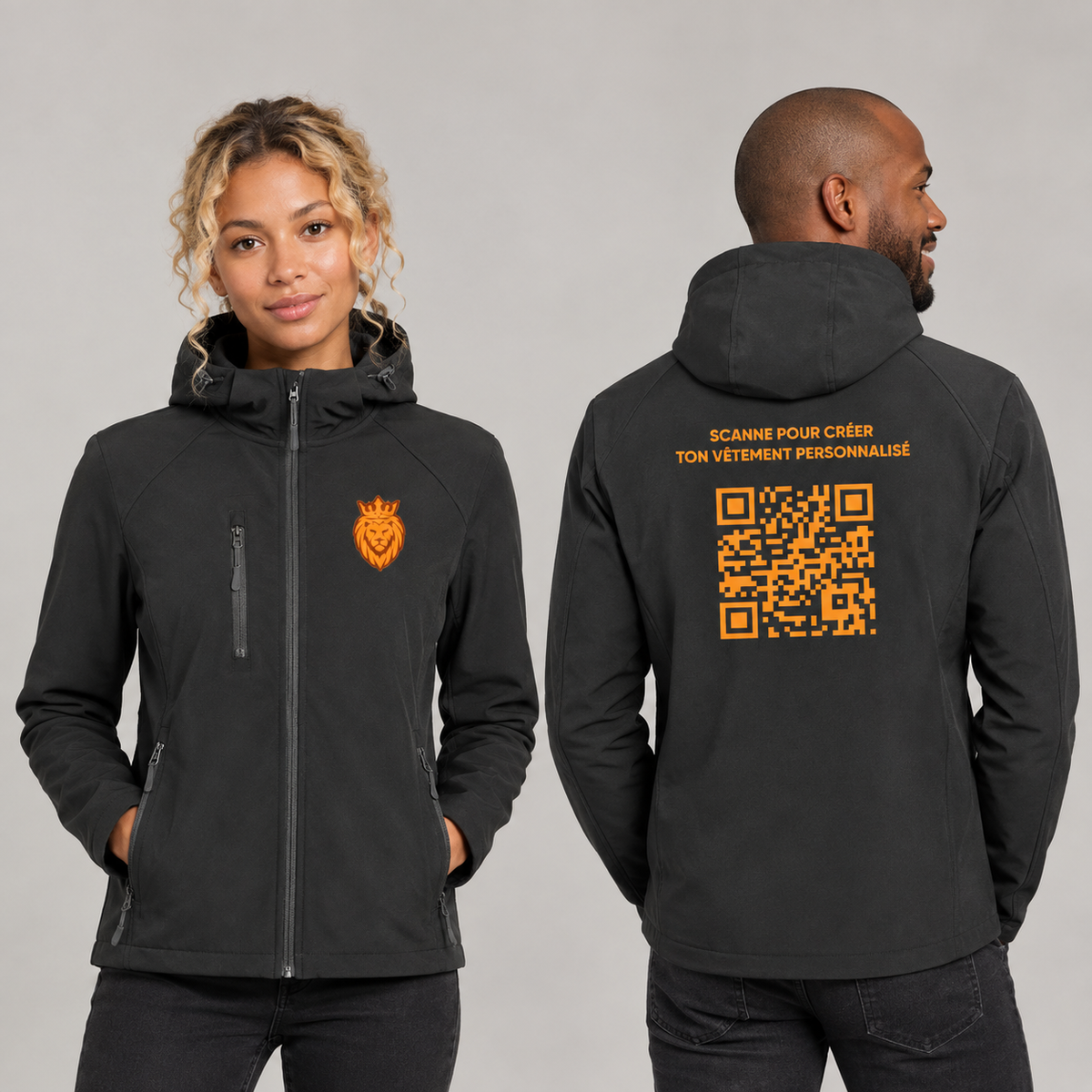 Softshell à capuche à personnaliser