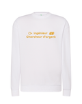 Sweat sans capuche blanc Ingénieur chercheur d'argent