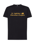 T-shirt noir Ingénieur chercheur d'argent