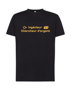 T-shirt noir Ingénieur chercheur d'argent