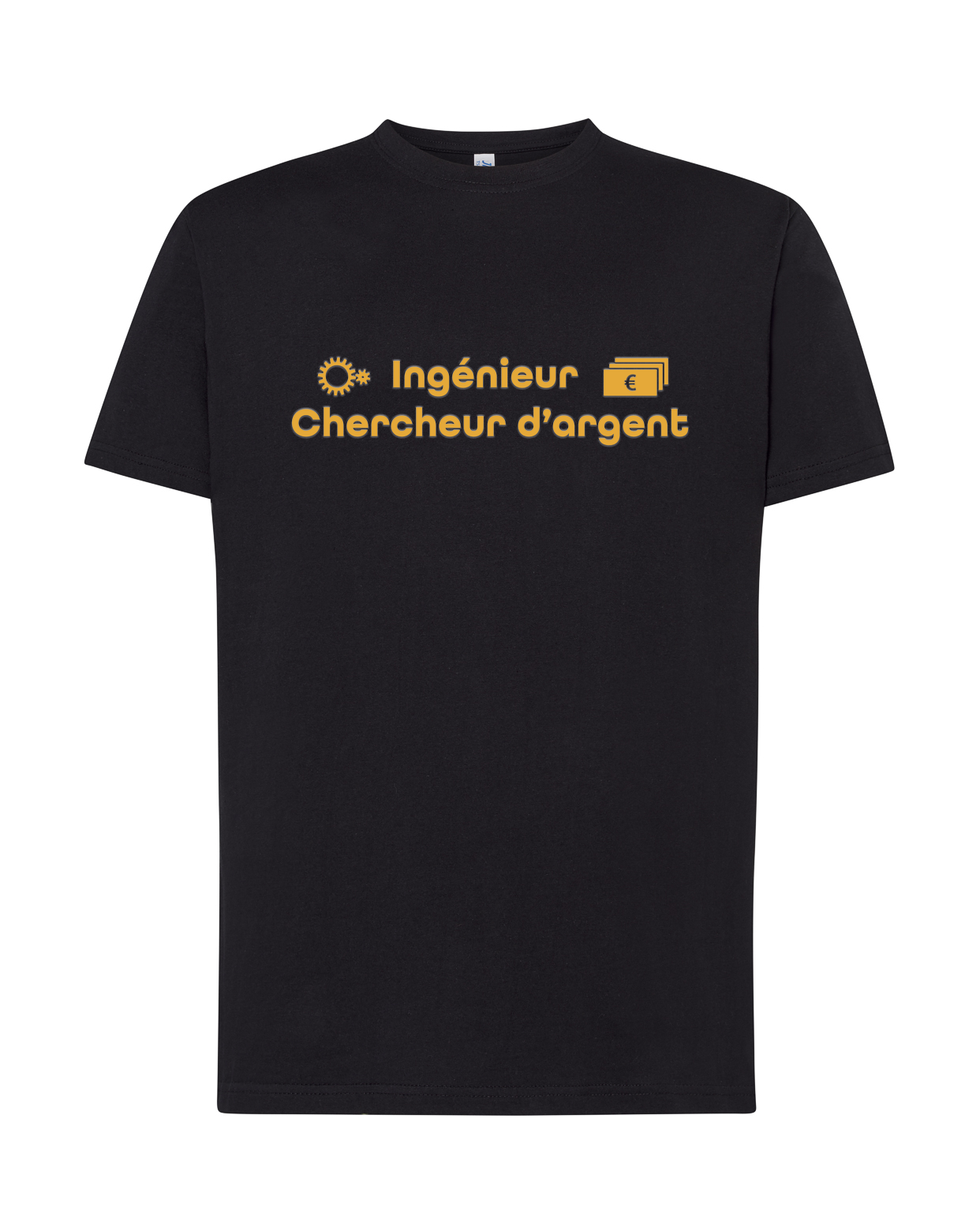 T-shirt noir Ingénieur chercheur d'argent
