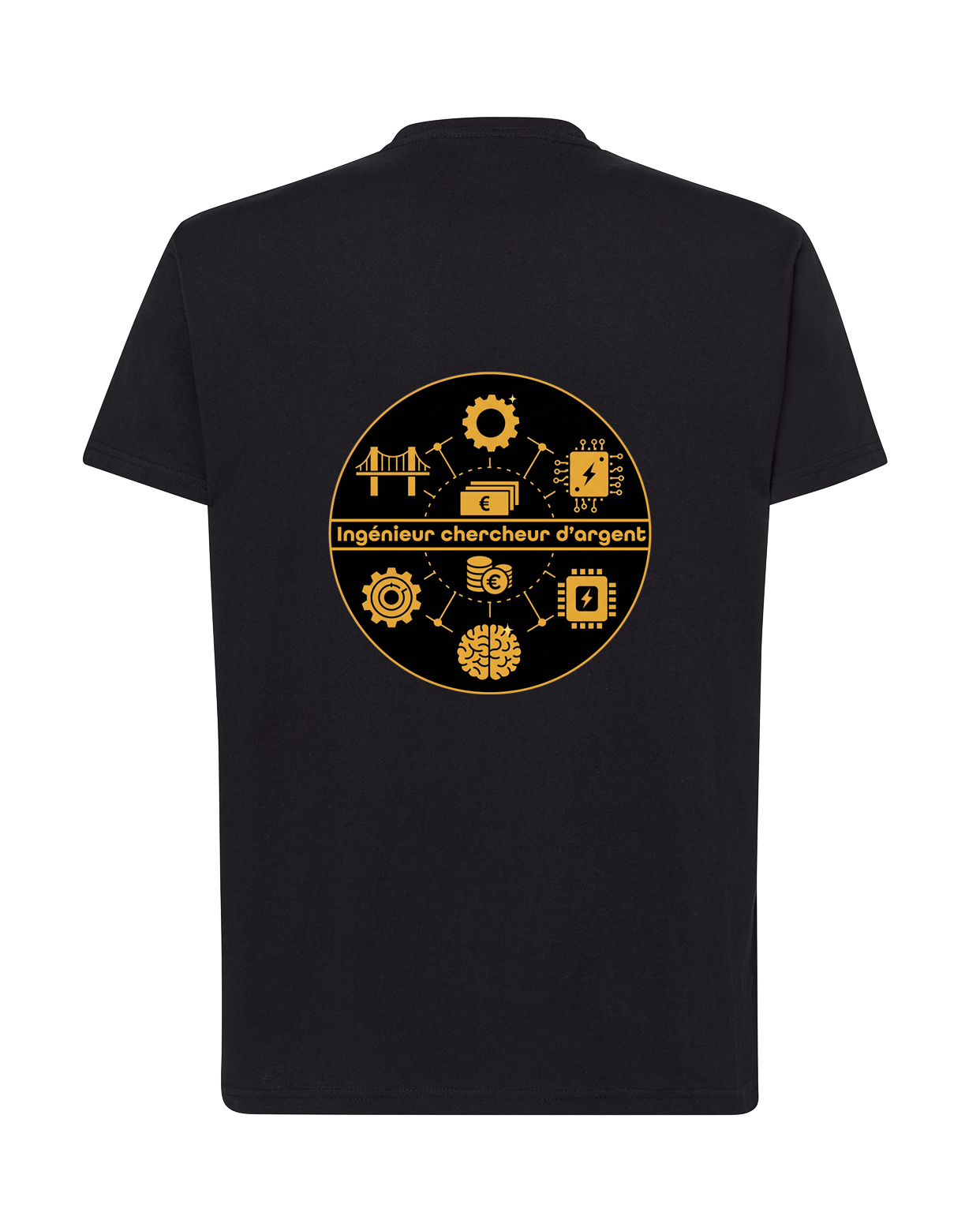 T-shirt noir Ingénieur chercheur d'argent