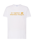 T-shirt blanc Ingénieur chercheur d'argent